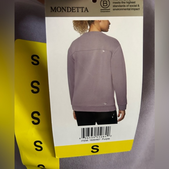 Mondetta sweatshirt, lavender color, soft, size S, NWT - Picture 2 of 3